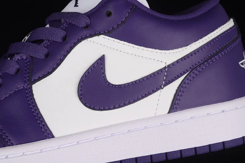 All categories Air Jordan Jordan series basketball shoes Air Jordan 1 Low Air Jordan AJ1 Low AJ1 Joe 1 white and purple low-top cultural leisure sports basketball shoes DC0774-500